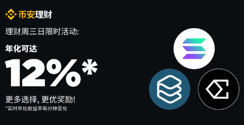 币安周三理财日：享最高12%年化奖励，新限时活动不容错过